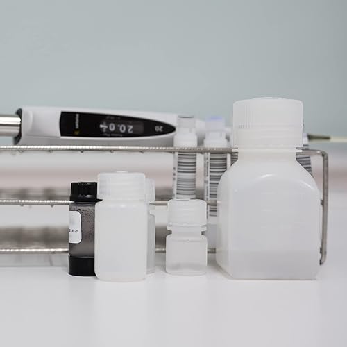 Miniatura 5 de YOKIVE 5 botellas de reactivo químico, recipientes de laboratorio con boca ancha, almacenamiento de líquidos, ideal para laboratorio, tiendas,