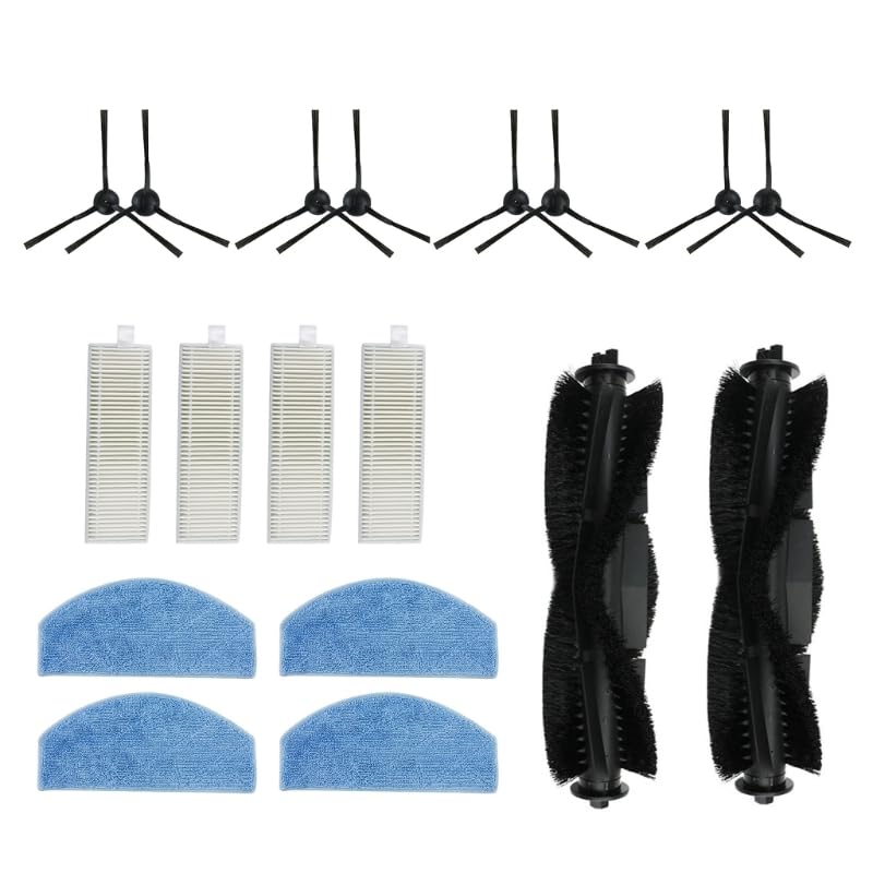 ASYWISH Side Brush Mop Pad Sweeping Robotic Replacement Part Filter Sweeping Robot Accessories ABS Material for Tikom G8000Pro Robot Vacuum Side Brush