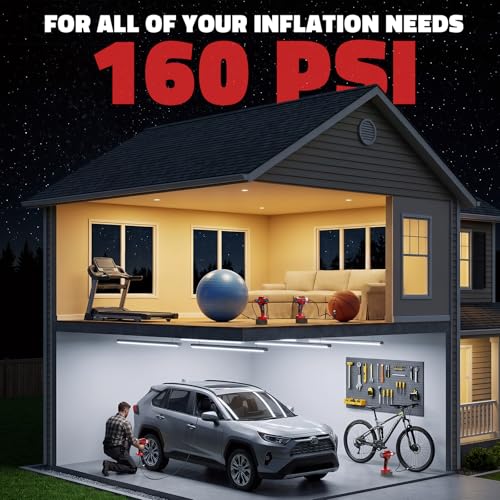 160PSI Cordless Tire Inflator Portable Air Compressor Compatible - image 2
