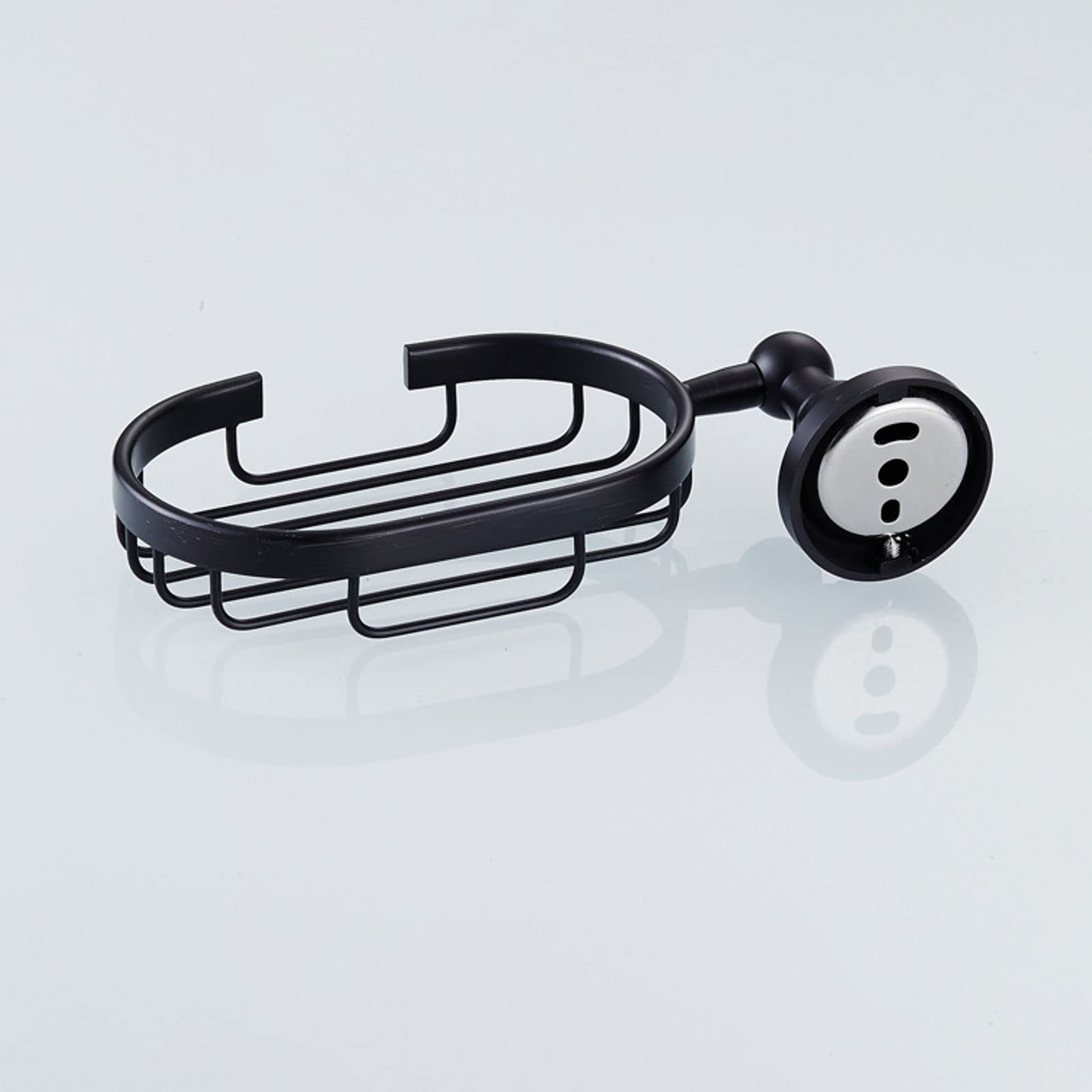 Jabonera de Pared, jabonera, jabonera for Pared de Ducha, Negro Mate, jabonera de latón, Acabado Cepillado, jabonera Retro Euro, Mantiene el jabón seco y Drenaje rápido, Negro