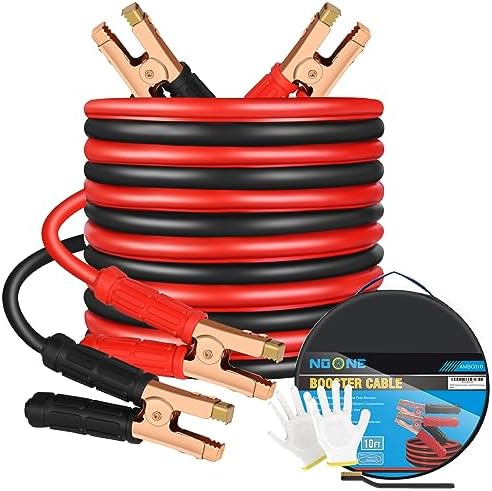 CARTMAN 4 Gauge 16 Feet Jumper Cables 300AMP Heavy Duty Booster Cable In Carry Bag