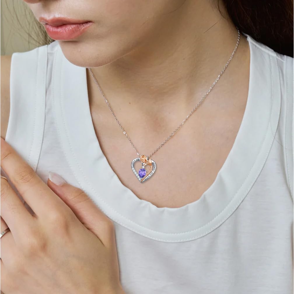 Rnivida 925 Sterling Silver Forever Love Heart Necklace for Women,Anniversary Birthday Jewelry Gifts for Wife Girlfriend Mom - Image 5