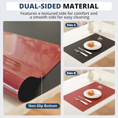 OstepDecor Black Table Protector 30 x 48 Inch, 1.5mm Thick Plastic Table Cover Protector, PVC Table Top Protector, Waterproof Desk Mat Pad for Desktop, Coffee & Dining Room Table