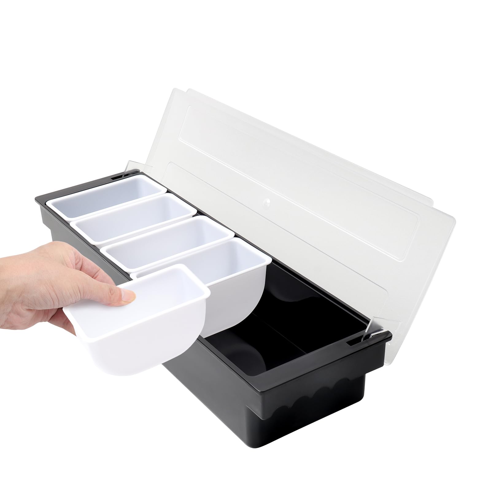 Condiment Tray Ice Chilled Condiment Caddy With 6 Containers - Party ...