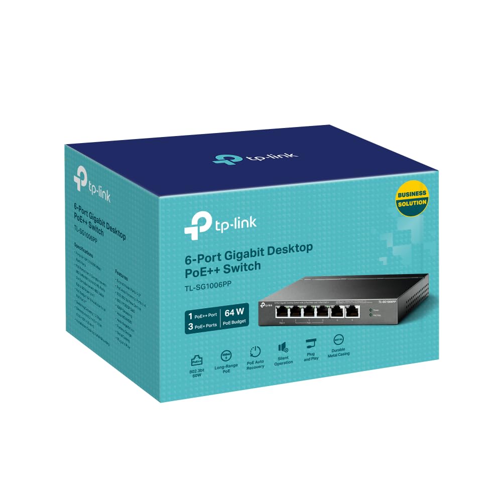 TP-Link Commutateur TL-SG1006PP 6 x Go (3 x PoE+ 1 x PoE++)