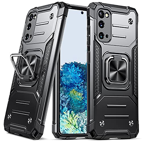 DASFOND Galaxy S20 5G Coque, Housse de Protection Antichoc de Qualité Militaire, Etui avec Anneau Métallique Améliorée [Support Magnétique], Compatible...