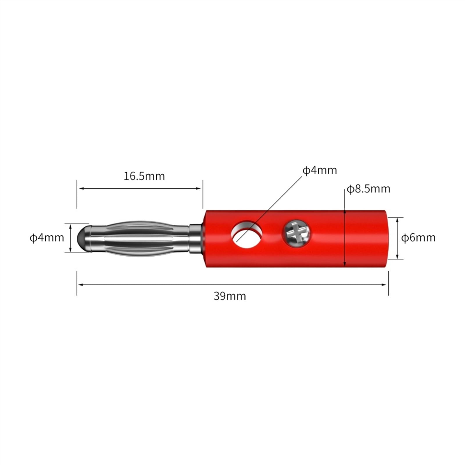 10 sztuk 4MM Złącze Bananowe Audio Głośnik Złącze Elektryczne Śruba Połącz 5 Kolorów Akcesoria Elektryczne Q.10015(5 Kolorów x 2)
