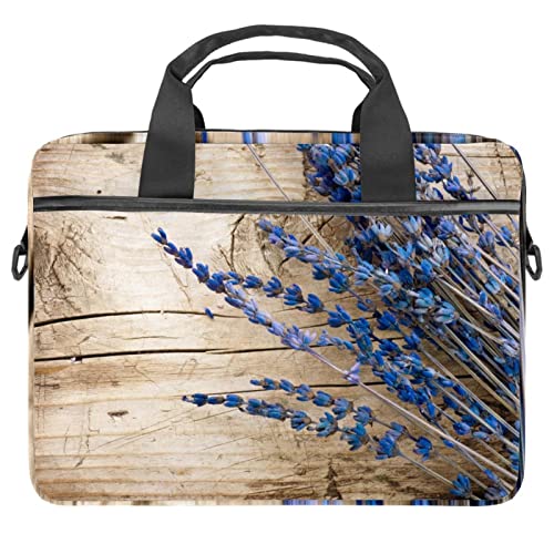 Sacoche PC 13.3 pouces fleur bleue rétro idéale pour le télétravail et les trajets en train