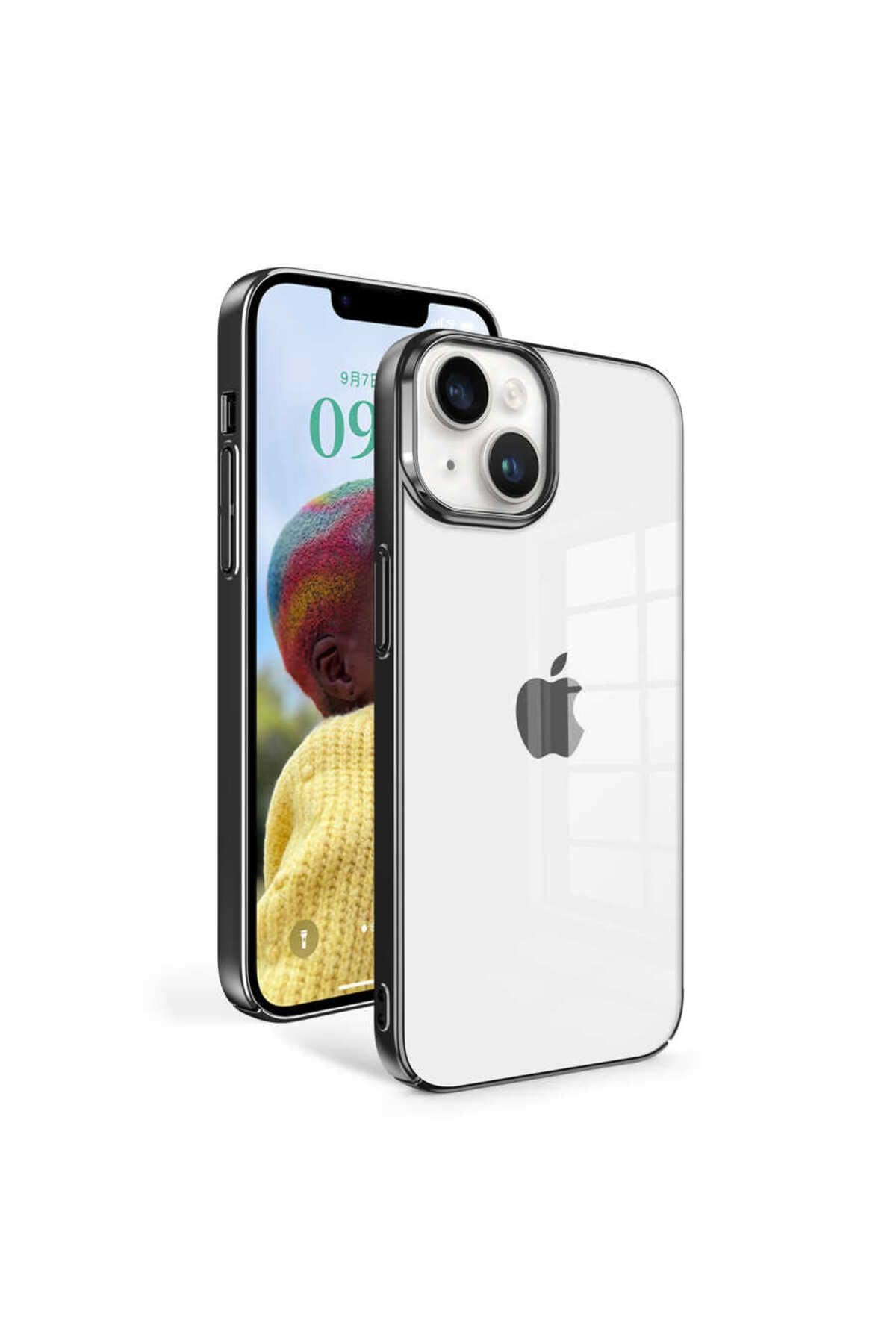 Zore Apple için uyumlu iPhone 14 Kılıf Zore Sun Kapak Siyah