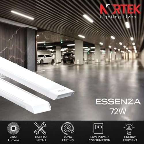 Image of Nortek Essenza 72 WATT 4CCT LED Tubelight / 4 feet LED Batten - 3 in 1 Colour (Warm, Natural, Cool Day Light) Bright Light for Living Room & Bedroom, Shops, Showrooms - Pack of 3