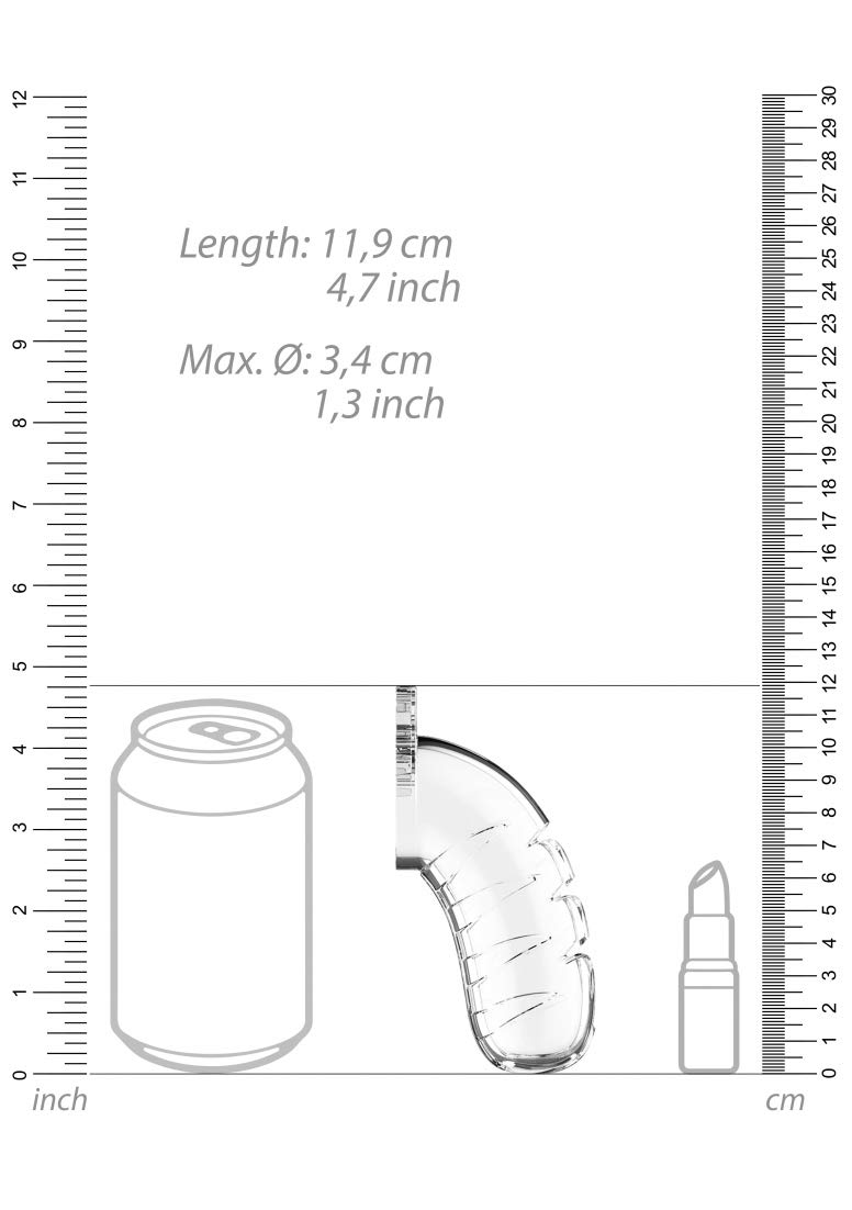 Mancage MCG016TRA - Dispositivo de Castidad - Modelo 16-11,43Cm - Transparente 140 g