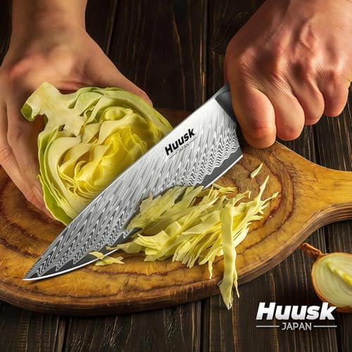 Huusk Japanese Stainless Chef Knife,Ultra Sharp Kitchen Knife with Sheath - 3