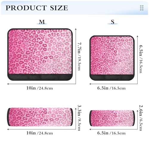 Image of 2 Pack Seatbelt Covers Seat Belt Cover Pad for Adults Boys Girls Car Seat Strap Covers Pads Cushion Universal Shoulder Strap Pad Protector for Backpack Camera Bag 6.5 Inch Gradient Pink Leopard Print