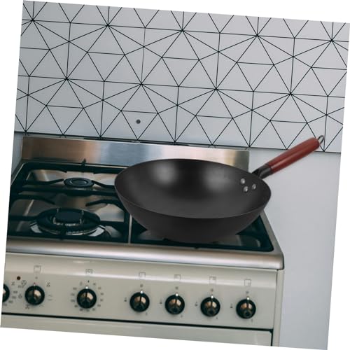 Wok tradicional COLLBATH de hierro antiadherente con mango aislado miniatura 3