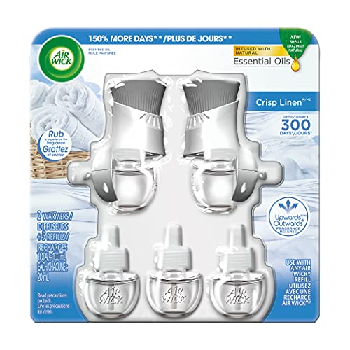 Airwick Scented Oil Crisp Linen, Infused with natural Essential O...