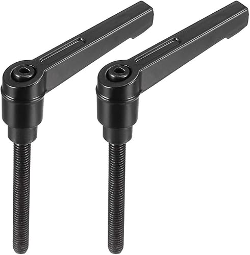 Miniatura 12 de uxcell M8 x 1.260 in mango ajustable palanca de sujeción rosca botón trinquete macho roscado perillas roscadas manijas de tornillo giratorio pernos