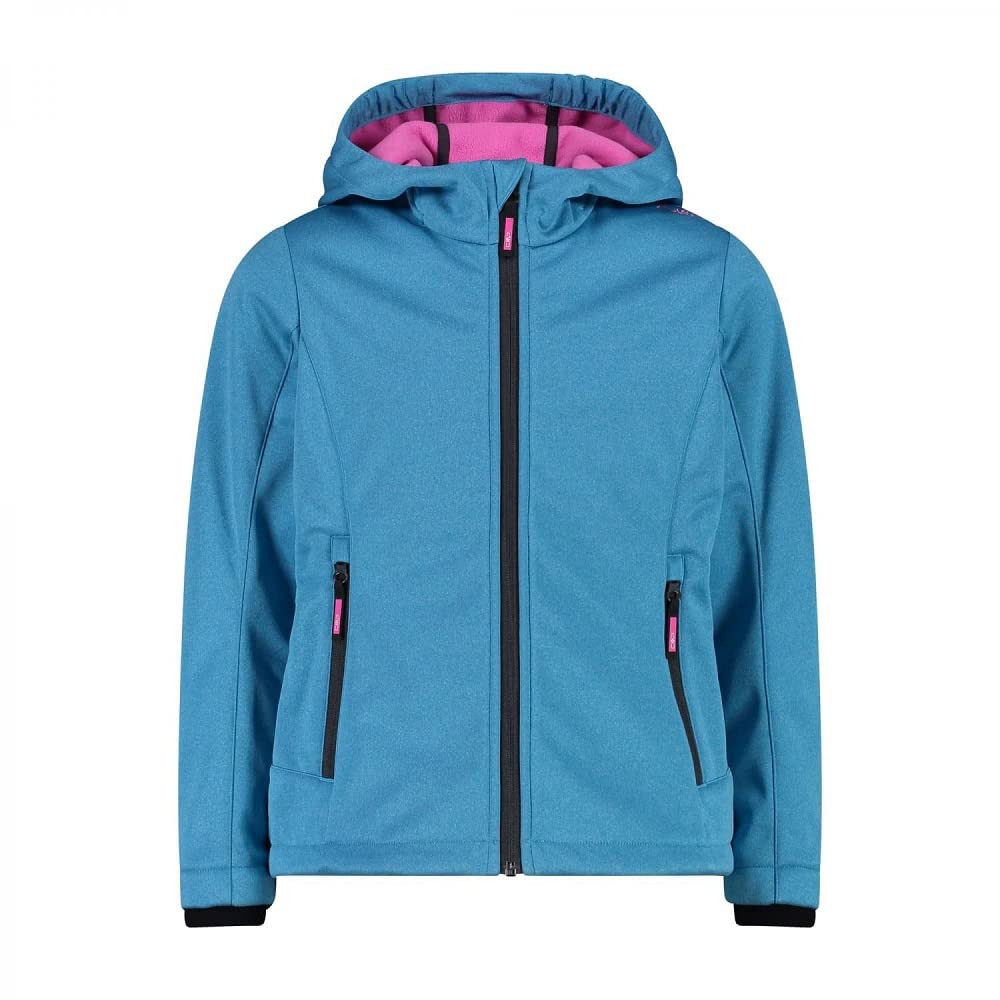 CMP Girls' Melange Softshell Jacket for Children with Fixed Hood Softshell Jacket