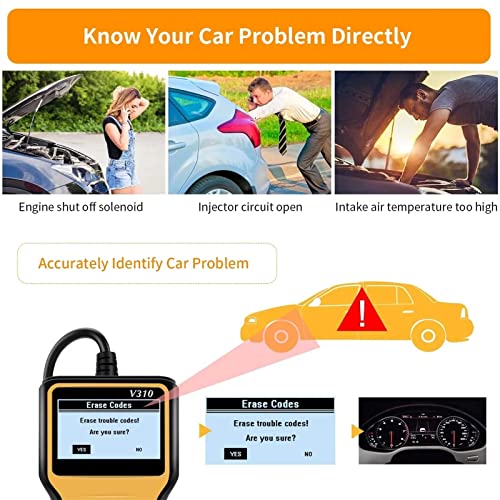 Lector de código V310 OBD multilingüe para borrar fallos del motor al instante 5