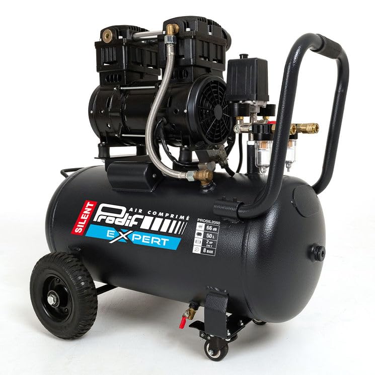 Compresseur silencieux PRODIF 50 litres, 2 CV, 8 bar - PROSIL2050