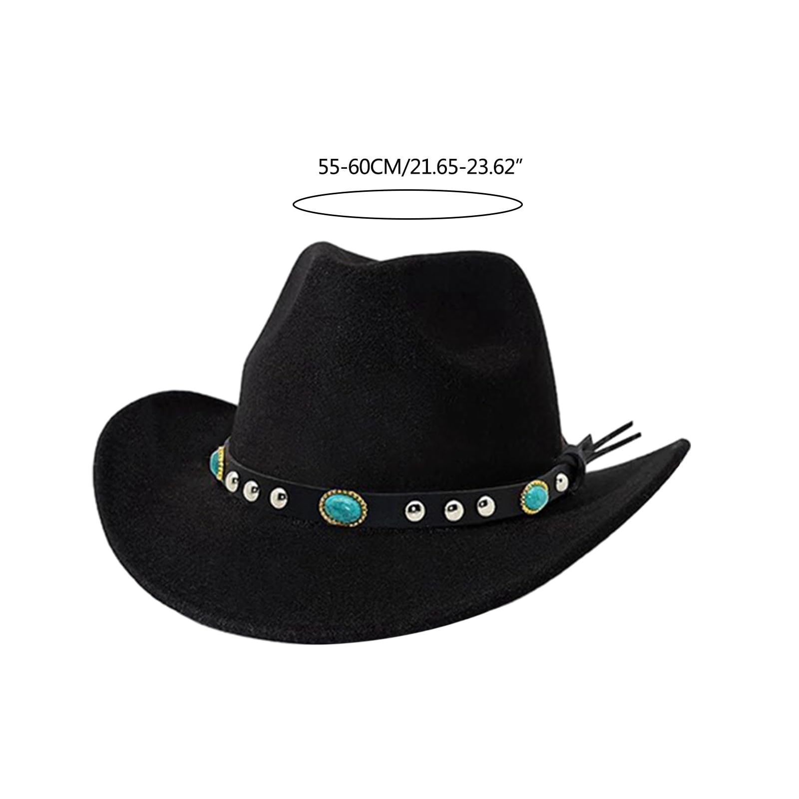 Cappello da cowboy occidentale da adulto, stile western country cowboy, elegante e versatile per ogni occasione