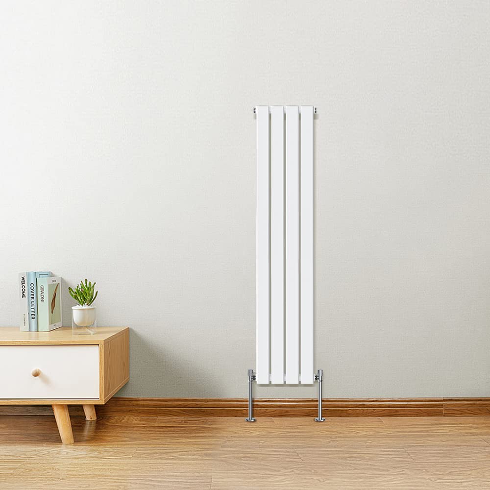 Warmehaus White 1600 X 274Mm Vertical Designer Radiator Flat Panel Modern Heating Single Column Radiator