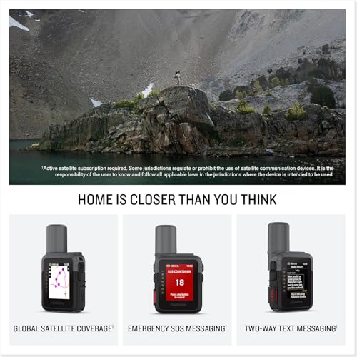 Image of Garmin inReach Mini 3 Satellite Communicator with Global Two-Way Messaging, Color Touchscreen, Interactive SOS, Weather Updates, LiveTrack Location Sharing and Up to 350 Hours Battery Life Bundle