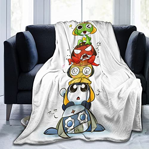 ケロロ軍曹 ブランケット 毛布 ひざ掛け 厚手 軽量 膝掛け 柔らかく肌触り 暖かい フランネル 防寒対策 オールシーズン アウトドア用 150×200cm