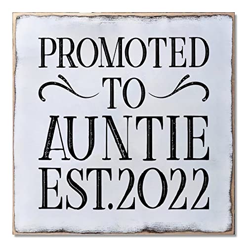 Panneau mural Promoted To Auntie le cadeau parfait pour annoncer une future naissance