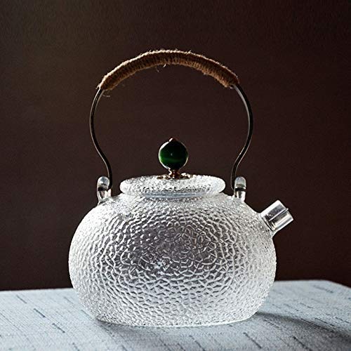 Hitzebeständiges Glas Teekanne Teefilter Chinesisches Kung-Fu-Teeset Puer Kettle Kaffeeglashersteller Büro Teekanne-Gold