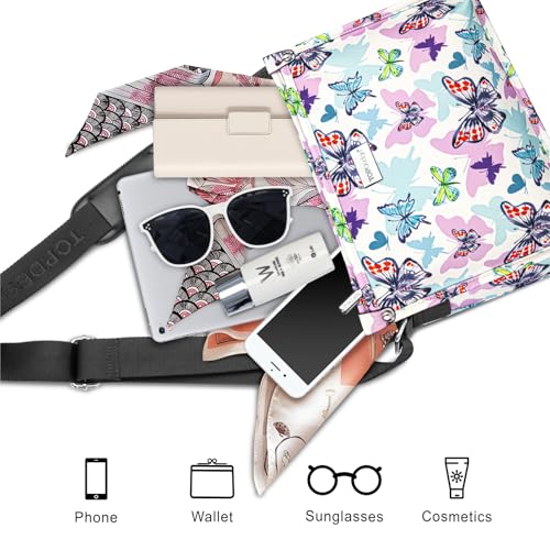TOPDesign Lightweight Women Crossbody Bag, Shoulder Purse with Multiple Pockets, Triple Zip Handbag with Shoulder Strap3