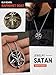 FaithHeart Baphomet Inverted Pentacle Silver Finish Pewter Goat Head Pendant Necklace