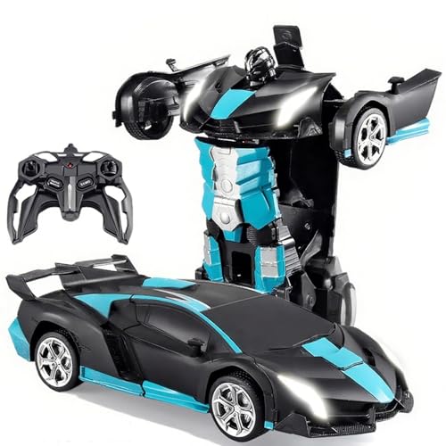 Macchina Telecomandata, 2 in 1 Giocattoli Trasformabile Macchina Radiocomandata Robots Bambini Giochi Bambino Bimba 4 5...