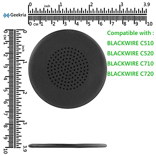 Geekria Repuesto Almohadillas para Plantronics Blackwire C510, C520, C710, C720 Auriculares Almohadillas de Repuesto, Partes de Reparación (Negro) miniatura 6