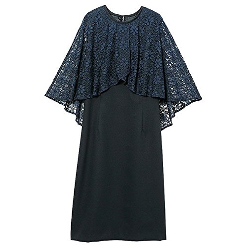 ラナン（Ranan） レースケープデザインドレス【ネイビーケイ/M】