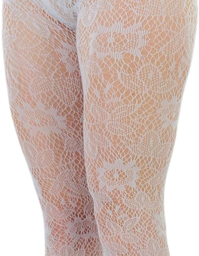 Image of ToBeInStyle Women's Elegant Floral Lace Inspired Spandex Net Full Length Tights