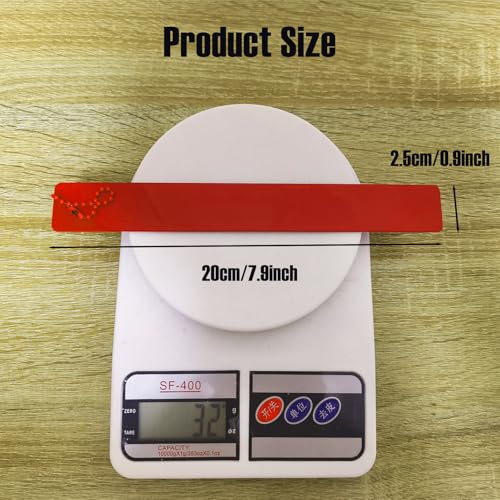 Image of 8 Pcs Commercial Grade Large Keychain Big Heavy Duty Bathroom Key Chain for Business Restroom to Not Lose Keys Giant Metal Long Keychain (8, Red)
