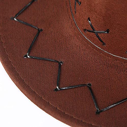 Chapeau-de-Cowboy-Chapeau-de-Cowboy-a-Large-Bord-Chapeaux-de-Cow-Girl-Occidentaux-Chapeau-de-Cowboy-en-Cuir-pour-Enfants-Adulte-Cosplay-Chapeau-de-Soleil-en-Plein-AirMarron-Fonce