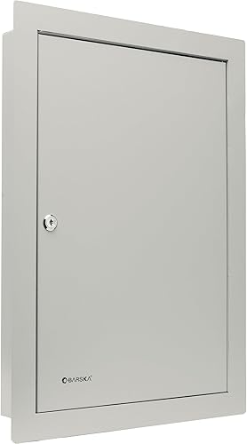 Miniatura 9 de Barska CB13534 Cerradura de llave 100 posiciones en la pared ajustable del gabinete de la llave de la caja de la cerradura de la brida gris