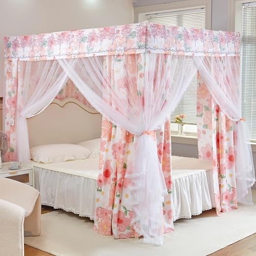 Dosel de cama princesa confeccionado en doble capa de tejido premium para queen
