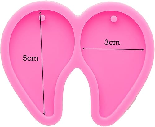 Miniatura 2 de Moldes de silicona de resina brillante para aretes brillantes en forma de coma, para bricolaje, joyería de moda, moldes de resina epoxi, hechos a