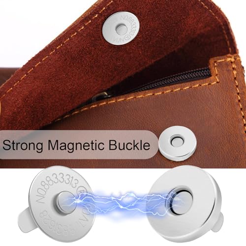 CooBigo 40 Sets Magnetic Button Snap 14mm Magnetic Closures Replacement Kit Magnetic Snaps for Purses and Totes Clothing Sewing Bag DIY Craft