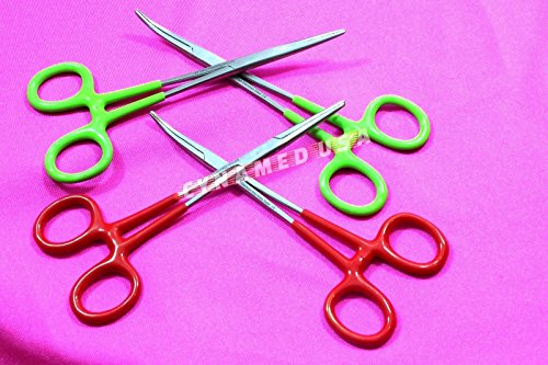 GERMAN STAINLESS STEEL ROCHESTER PEAN HEMOSTAT FORCEPS STRAIGHT + CURVED SERRATED TIP 10