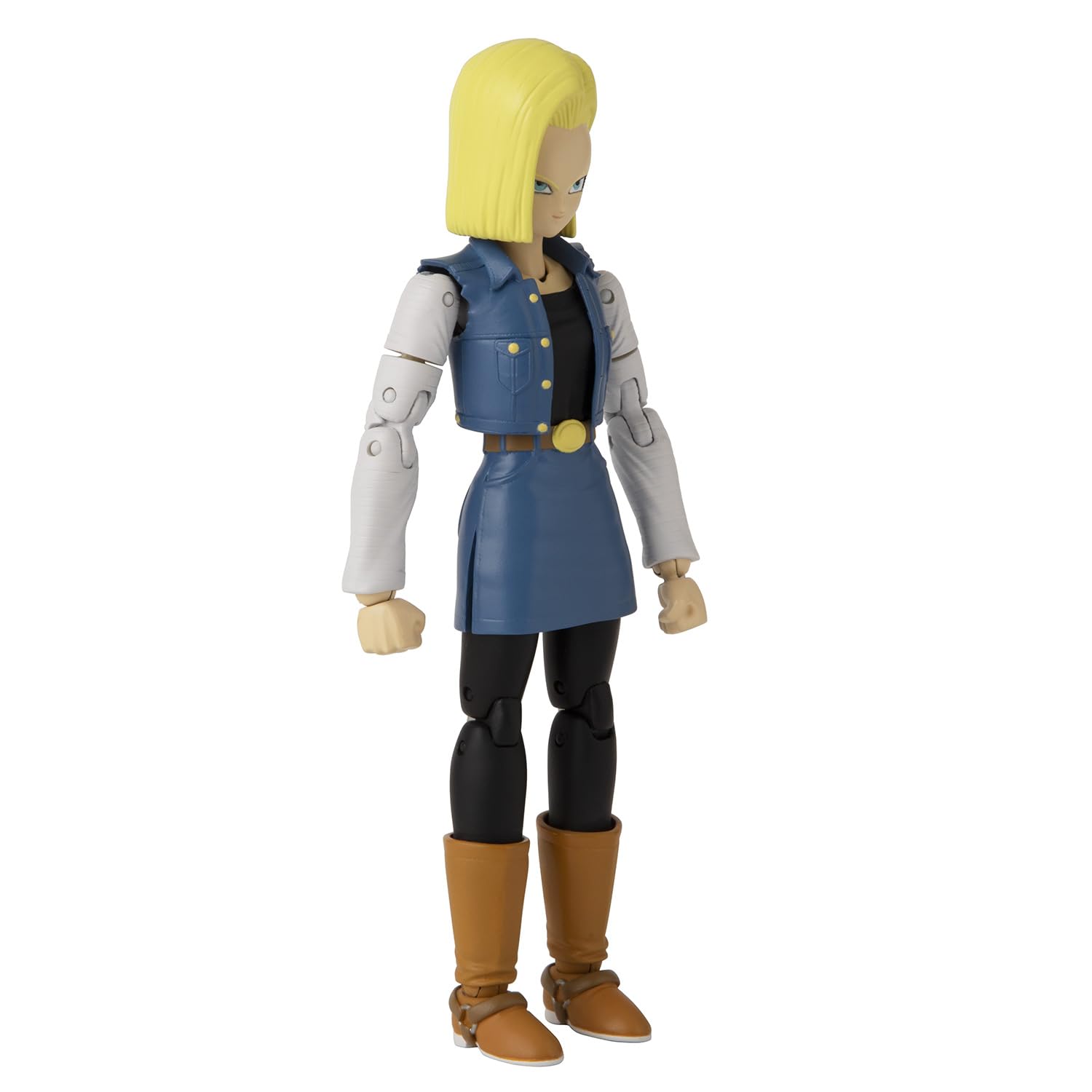 BANDAI - Dragon Ball Super - Figur Dragon Stars 17 cm - Android 18 - Offizielle Dragon Ball Lizenz - Bewegliche C-18 Cyborg Figur - Spielzeug für Kinder ab 4 Jahren - Actionfigur - 36191