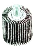 Weiler 30745 1' x 1' x 60AO Wolverine Coated Abrasive Flap Wheel, 1/4-20 Threaded Stem (Pack of 10)