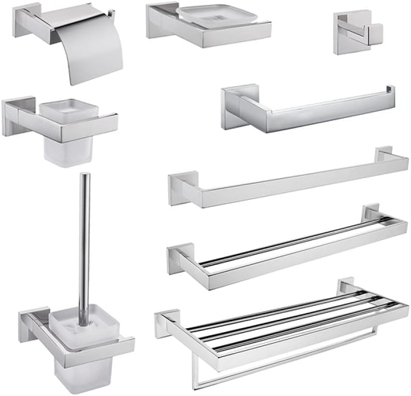 Chrome Stainless Steel Toilet Paper Holder Wall Hook Towel Holder Rack Kitchen Organizer Bathroom WC Accessories,Paper Holder