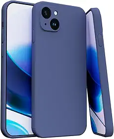 Capa Capinha Para iPhone 15 Silicone Com Proteção Na Câmera Forro Veludo Premium (AZUL MARINHO)