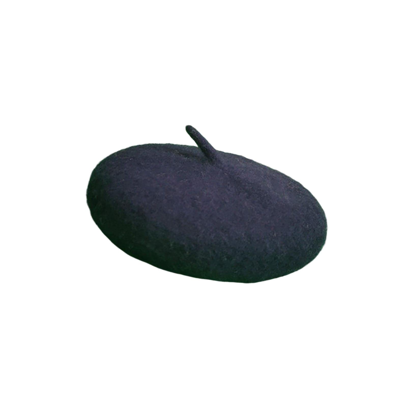 Fonowx Pet Dog Beret Wool Yard Hat Durable Lightweight Comfortable Hand Wash Recommended Hair Accessories Hat Diameter 5.1 Inch Skin-friendly Warm, Black