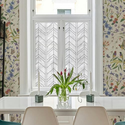 Vinilo decorativo para ventana Chevron 24 x 36 pulg. miniatura 1
