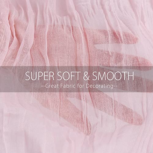 Avitorry 2Pcs Baby Pink Cheesecloth Table Runner 10Ft Gauze Cheese Cloth Table Runner Cheesecloth Table Runner Bulk For Wedding Bridal Baby Shower Birthday Party Valentine's Day Table Decorations #TOP1