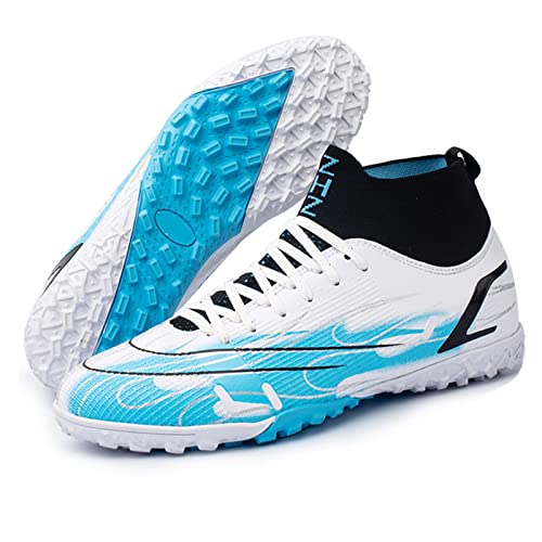 Chuteiras de Futebol Juvenil,Profissional Topo Alto Amarrado TF Chuteiras de Futebol de Relva Homens